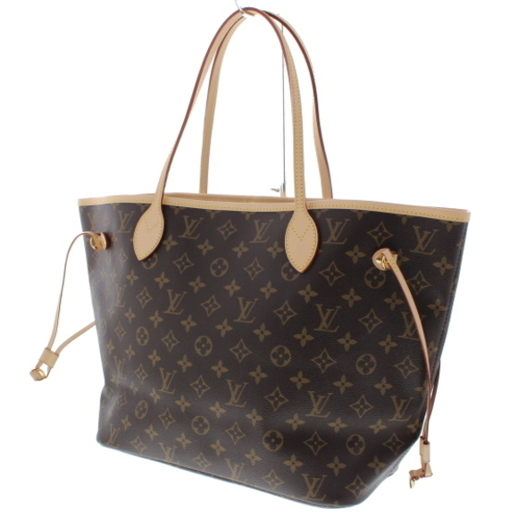 Louis Vuitton Neverfull MM Pouch Attached Beige Monogram Tote Bag - Picture 1 of 6